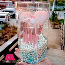 Transparent Pearl Acrylic Cosmetic Makeup Organizer Brush Container