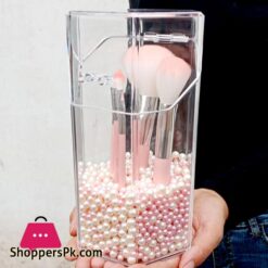 Transparent Pearl Acrylic Cosmetic Makeup Organizer Brush Container