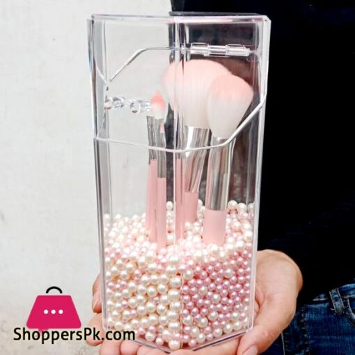 Transparent Pearl Acrylic Cosmetic Makeup Organizer Brush Container