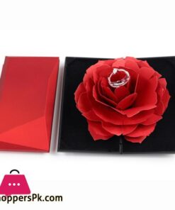Unique Pops Up Rose Wedding Engagement Rings Box Surprise Jewelry Storage Holder Valentines Day Best Gift Boxes For Women Ringsjewelry Packaging Display
