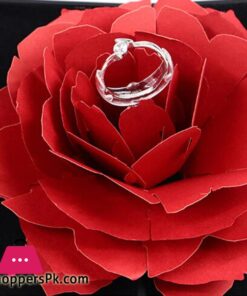 Unique Pops Up Rose Wedding Engagement Rings Box Surprise Jewelry Storage Holder Valentines Day Best Gift Boxes For Women Ringsjewelry Packaging Display