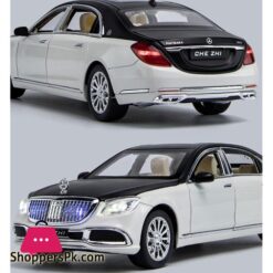 1:24 Mercedes Benz Maybach Car Models Alloy Diecast Toy Vehicle Doors Openable 13 Miniature 124 Diecast Alloy Model Car Simulation Maybach S600 Luxury Sedan For Children Collection Metal Vehicle Boys Hot Toys