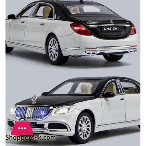 Miniature 124 Diecast Alloy Model Car Simulation Maybach S600 Luxury Sedan for Children Collection Metal Vehicle Boys Hot Toys
