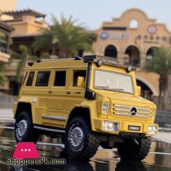 1:24 Unimog U5000 Alloy Car Model Diecast &Amp; Metal Suv Toy Car Model Simulation Sound Light Kids Collection Gift