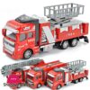 148 Pull Back Alloy Car Engineering Rubbish Truck Model Excavators Cement Concrete Fire Fighting Diecasts Vehicles Toy For Kidsvehicles Toy