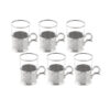 Osena Brass Tea Kawa Cup 1 - Glass Silver Turkey Made - 166-K11 2 Osena Brass Tea Kawa Cup 1 - Glass Silver Turkey Made - 166-K11