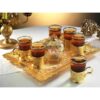 Osena Brass Tea Kawa Cup 1 - Glass Golden Turkey Made - 166-K18 1 Osena Brass Tea Kawa Cup 1 - Glass Golden Turkey Made - 166-K18