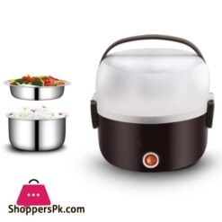 220V Electric Heating Lunch Box Stainless Steel 2L Large Thermal Food Container Warmer Mini Rice Cooker Work Home Lunchbox Setlunch Boxes