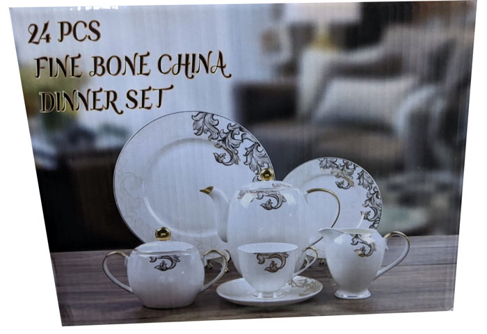 24-Pcs Fine Bone China Tea Set More N More