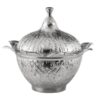 Osena Pewter Metal Mini Star Round Sugar Bowl Silver Turkey Made - 240-11