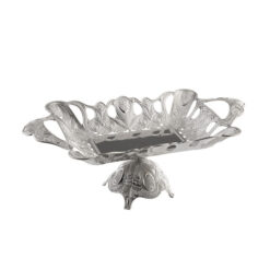 Osena Pewter Metal Rectangle Chocolate Bowl Silver Turkey Made - 267-K-K-11