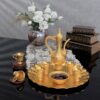 Osena Pewter Metal Big Size Payitaht  Zamzam Kawa Set Golden Turkey Made - 271-K-18