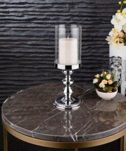 Osena Brass Luka Baton Candle Holder Turkey Made Silver - 279-K-2-C-01