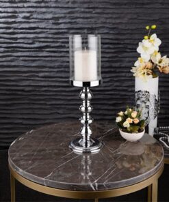 Osena Brass Luka Baton Candle Holder Turkey Made Silver - 279-K-3-C-01