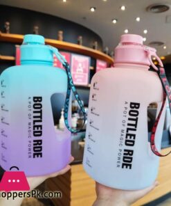 2Liter Sport Bottle Sports Kettle Space Cup Transparent Large Capacity 2000 ML Water Cup Plastic Outdoor Fitness Practical Long Haul