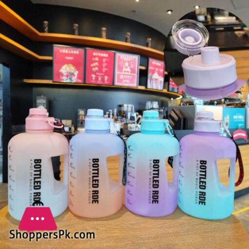 2Liter Sport Bottle Sports Kettle Space Cup Transparent Large Capacity 2000 ML Water Cup Plastic Outdoor Fitness Practical Long Haul