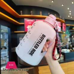 2Liter Sport Bottle Sports Kettle Space Cup Transparent Large Capacity 2000 Ml Water Cup Plastic Outdoor Fitness Practical Long Haul