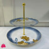 ANGELA 2 Tier Pastry Holder Flower 26x26 cm