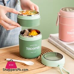 316 Stainless Steel Insulated Lunch Box Barrel Double layer Japanese Soup Cup Sealed Breakfast Cup with Lid Spoon Student