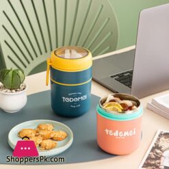 316 Stainless Steel Insulated Lunch Box Barrel Double Layer Japanese Soup Cup Sealed Breakfast Cup With Lid Spoon Student