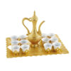 Osena Brass 12 People Porcelain Zamzam Kawa Set Golden - 318-K-18 1 Osena Brass 12 People Porcelain Zamzam Kawa Set Golden - 318-K-18