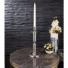 Osena Burma Pewter Metal Candlestick Candle Holder Silver Turkey Made - 348-K-1-01
