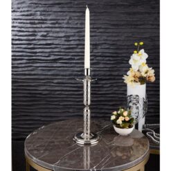 Osena Burma Pewter Metal Candlestick Candle Holder Silver Turkey Made - 348-K-1-01