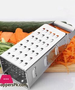 4 Sided Stainless Steel Box Cheese Carrot Food Grater Shredder Slicer