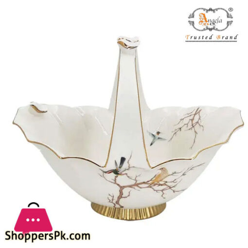 Anglea Ceramic Center Table Bird Fruit Basket - BRD276