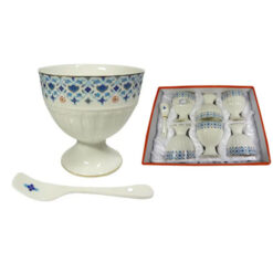 Angela Ceramic Ice Cream Set With Spoon Set Of 6 - Mg111