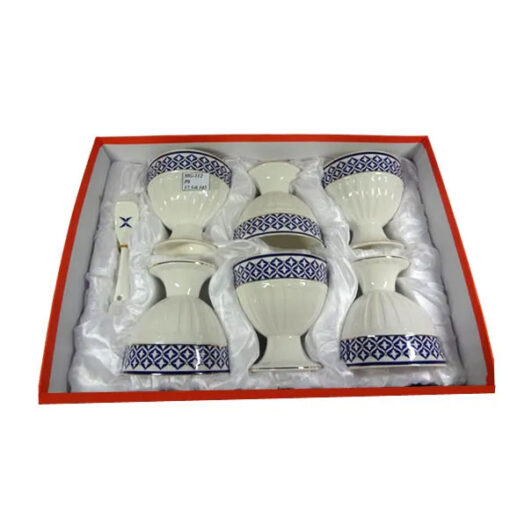 ANGELA Ceramic Ice Cream Set With Spoon Set of 6 - MG112