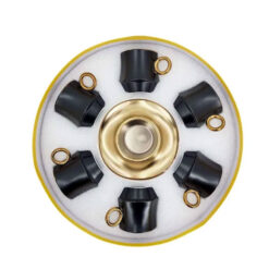 Angela Neva Gold Black Ceramic Tea Cup And Saucer Set Of 6 - Mg282