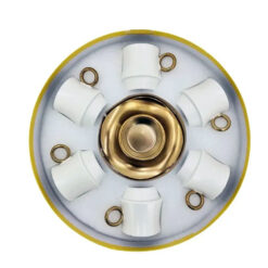 Angela Neva Gold White Ceramic Tea Cup And Saucer Set Of 6 - Mg278