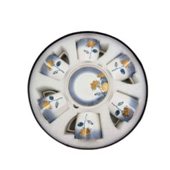 Angela Turkish Flower Ceramic Tea Cup And Saucer Set Of 6 - Mk110