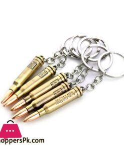 1PCS Alloy Key Chain New Counter Strike Guns Bullet Revolver Keychain Car Keyring Jewelry Men Gift 64mm