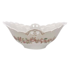 Angela Ceramic Oval Serving Bowl Flower - BRD199