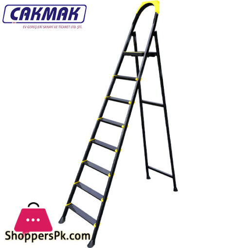 CAKMAK LEO 7+1 Metal Step Ladder Turkey Made