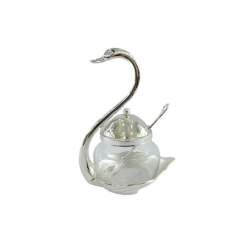 Orchid Swan Silver Plated Sugar Pot (S) - CD5048