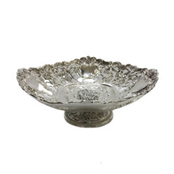 Orchid Pewter Metal Vintage Bowl (Silver) - CD5101