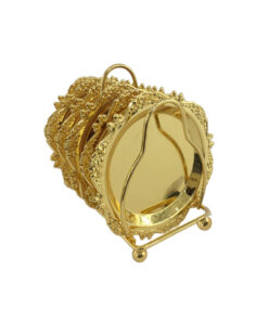 Orchid Gold Plated Tea Coaster Gold 6 Pcs - CD5320