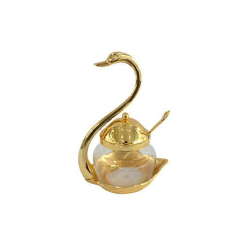 Orchid Swan Silver Plated Sugar Pot (Gold) - CD5412