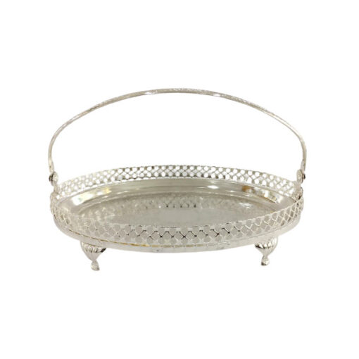 Orchid Silver Plated Oval Basket - CD5514