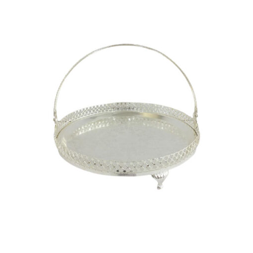 Orchid Silver Plated Round Basket - CD5516