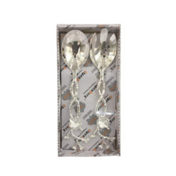 Orchid Silver Plated 2 Pcs Golden Salad Serving Spoon - CD5985