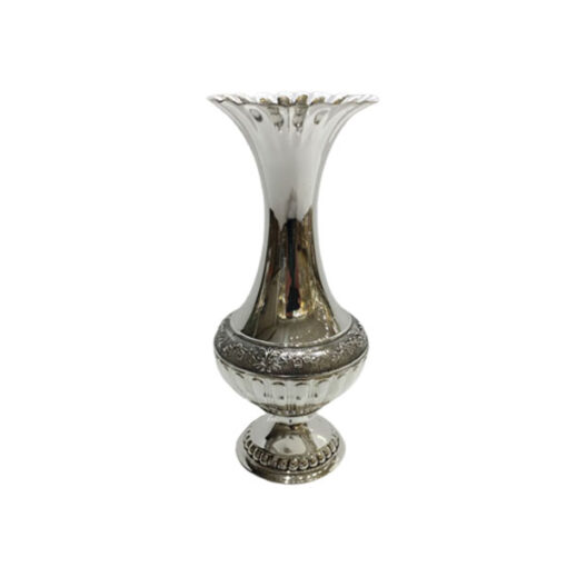 Orchid Pewter Metal Vintage Surai Vase (Silver) - CD5990