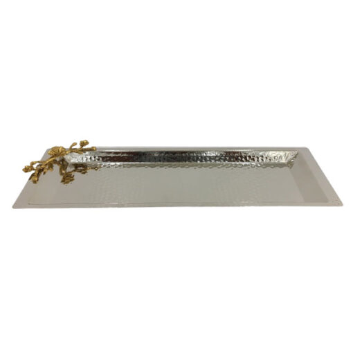 Orchid Silver Plated Long Serving Tray Large (Silver) - CD6065