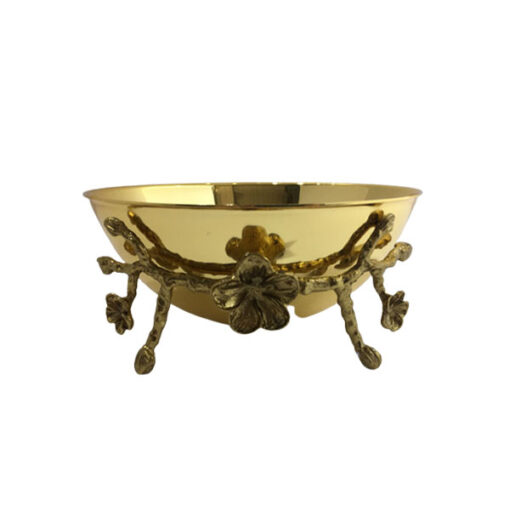 Orchid Golden Center Bowl with Gold Flower - CD6101