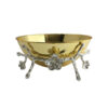 Orchid Golden Center Bowl With Silver Flower - Cd6102 1 Orchid Golden Center Bowl With Silver Flower - Cd6102