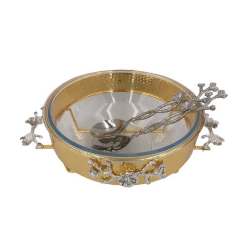 Orchid Silver Plated Salad Bowl (Gold) - CD6119