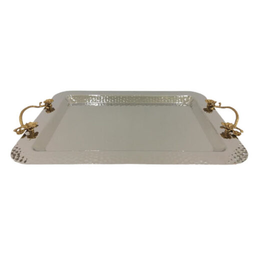 Orchid Silver Plated Rectangle Serving Tray (Silver) - CD6267